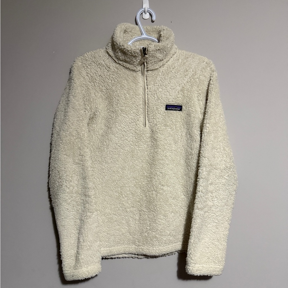 Patagonia Off-White Fleece Cowl Sweater